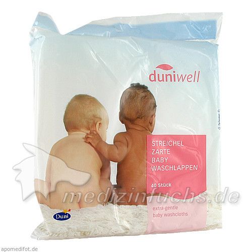 DUNIWELL streichelzarte Baby-Waschlappen, 40 ST