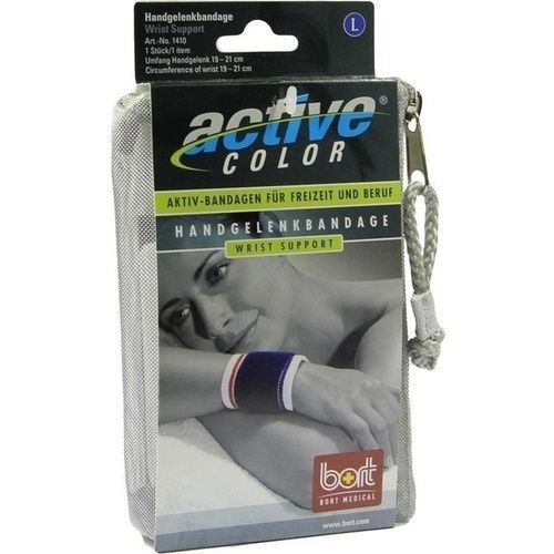 BORT ActiveColor Handgelenkbandage blau large, 1 ST