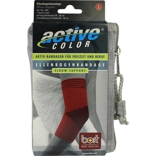 BORT ActiveColor Ellenbogenbandage rot large, 1 ST