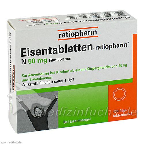 Eisentabletten-ratiopharm N 50mg Filmtabletten, 100 ST