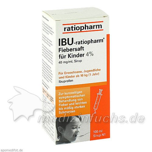 Ibu-ratiopharm Fiebersaft für Kinder 40mg/ml, 100 ML