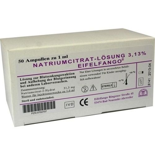 NATRIUM CITRICUM 3.13%, 50X1 ML