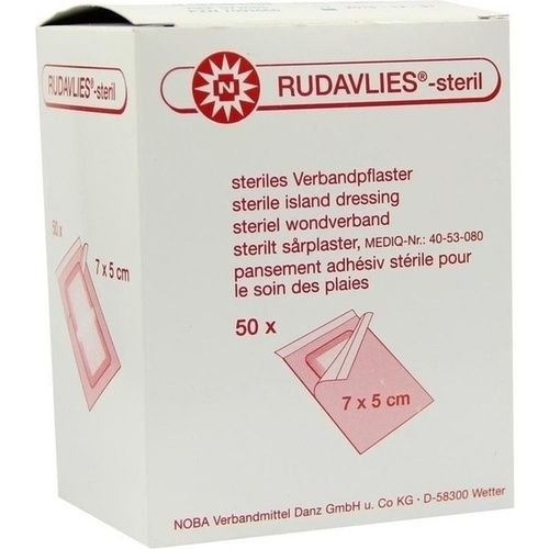 RUDAVLIES STERIL 7CMX5CM VERBANDPFLASTER, 50 ST