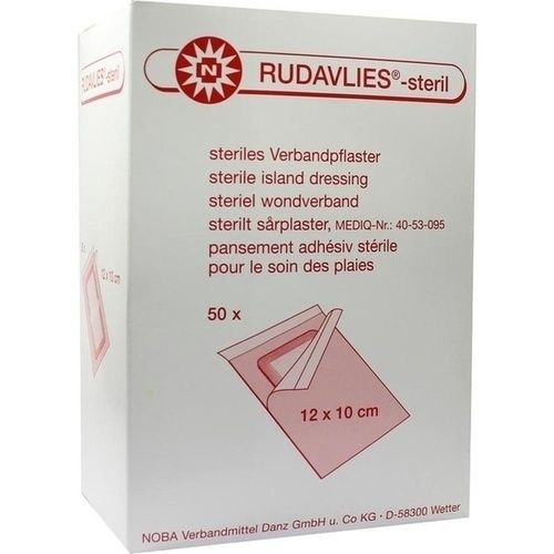 RUDAVLIES STERIL 12CMX10CM VERBANDPFLASTER, 50 ST