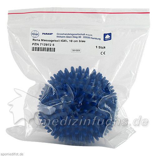 Massageball Igel blau 10cm, 1 ST