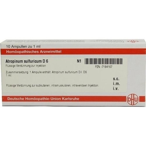 ATROPINUM SULFURICUM D 6 Ampullen, 10X1 ML