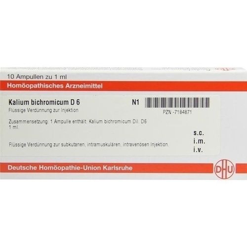 KALIUM BICHROMICUM D 6 Ampullen, 10X1 ML