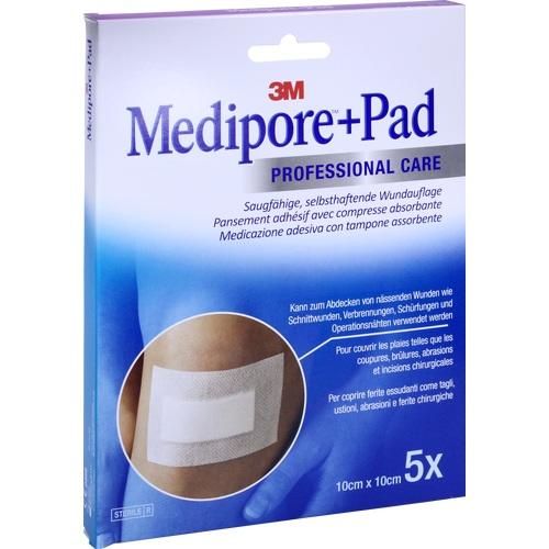 Medipore + Pad 3M 10.0 cm x 10.0 cm, 5 ST