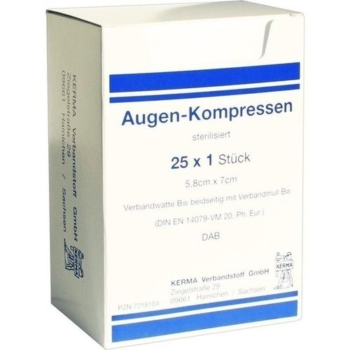 AUGENKOMPRESSEN 5.8X7CM STERIL, 25X1 ST