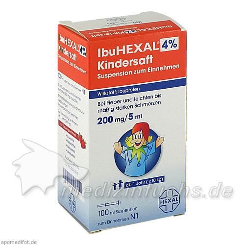 IbuHEXAL 4% Kindersaft Suspension z. Einnehmen, 100 ML