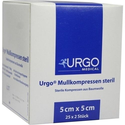 URGO MULLKOMPR 5X5CM STERIL, 25X2 ST