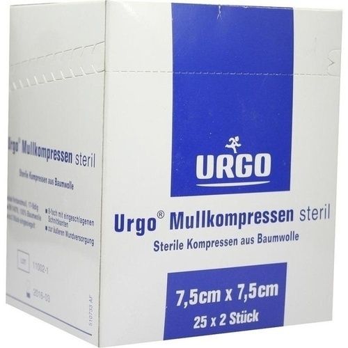 URGO MULLKOMPR 7.5X7.5CM STERIL, 25X2 ST