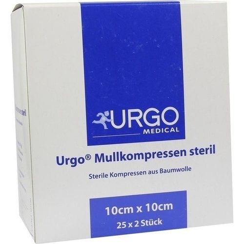 URGO MULLKOMPR 10X10CM STERIL, 25X2 ST