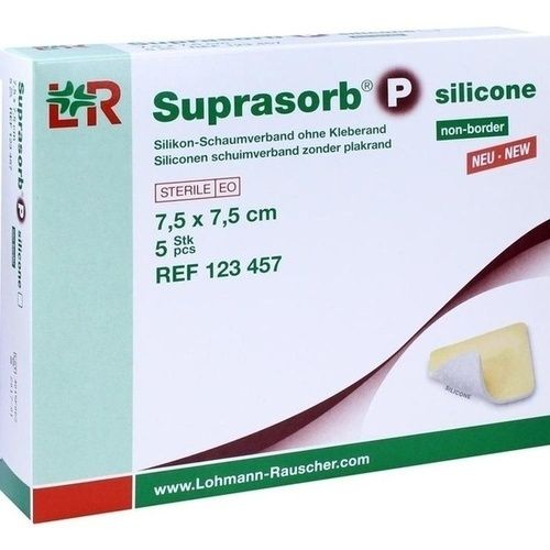 Suprasorb P silicone Schaumver7.5x7.5cm non border, 5 ST