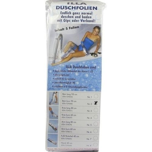 Dusch Folien Bein kurz 90cm, 5 ST