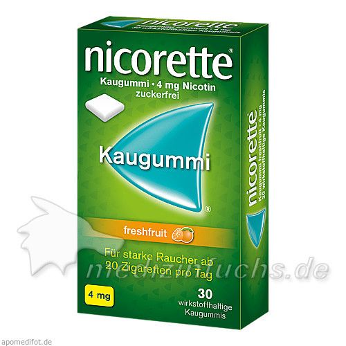 Nicorette 4mg Freshfruit Kaugummi, 30 ST