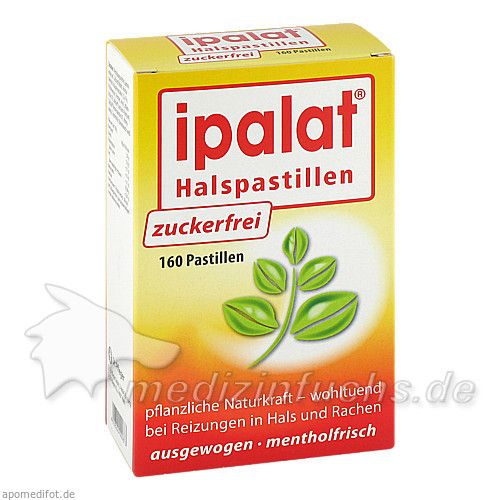 Ipalat Halspastillen zuckerfrei, 160 ST