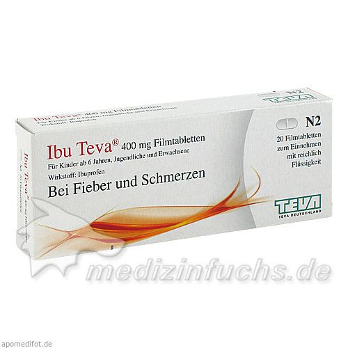 Ibu Teva 400mg Filmtabletten, 20 ST