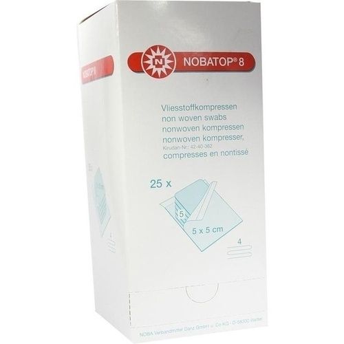 NOBATOP 8 5X5CM 5 STERILE KOMPRESSEN PRO SET, 25X5 ST