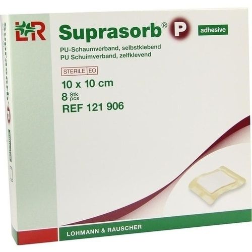 Suprasorb P PU-Schaum seblstkl. 10x10cm, 8 ST