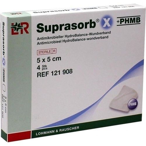 Suprasorb X + PHMB HydroBalance-Wundverband 5x5cm, 4 ST