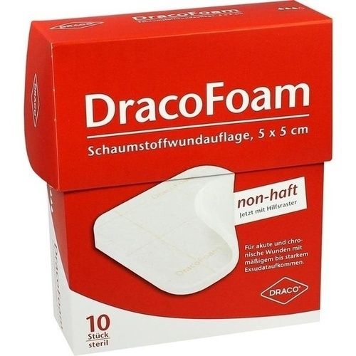 DracoFoam Schaumstoff Wundauflage 5x5cm, 10 ST