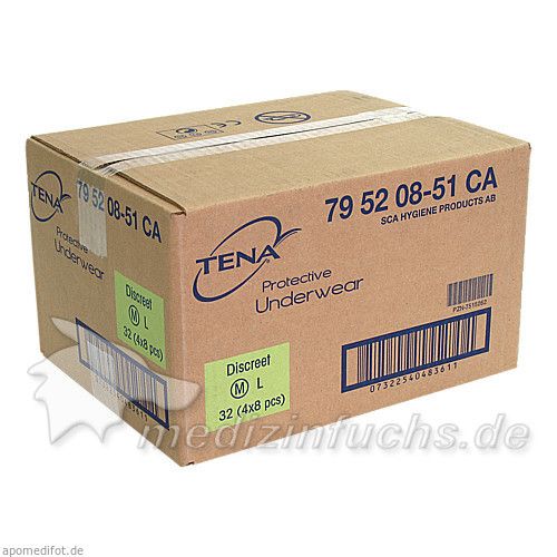 TENA Protective Underwear Discreet M, 4X8 ST