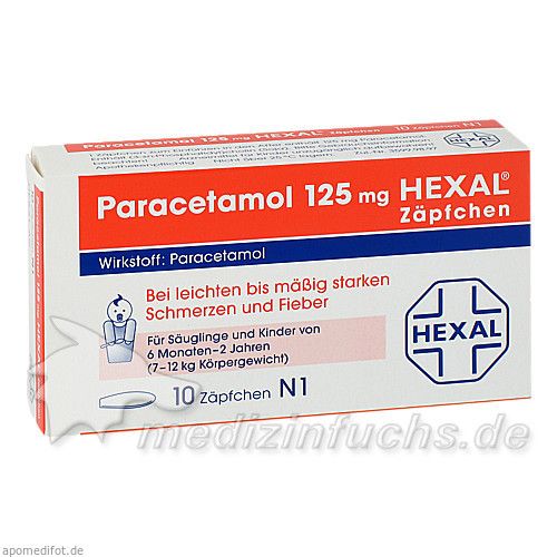 Paracetamol 125 Hexal Zaepfchen, 10 ST