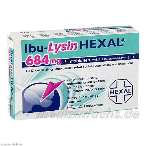 Ibu-LysinHEXAL 684mg Filmtabl., 20 ST