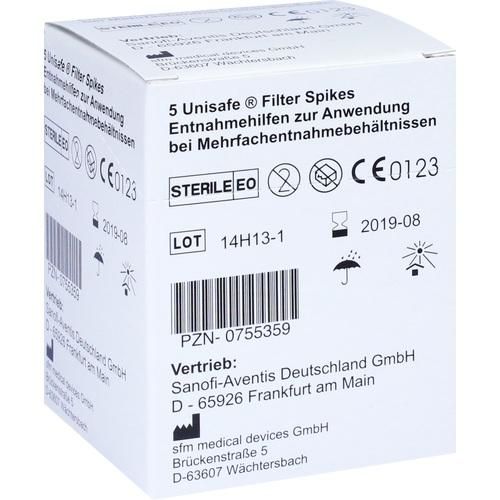 Unisafe Filter Spikes für Clexane, 5 ST