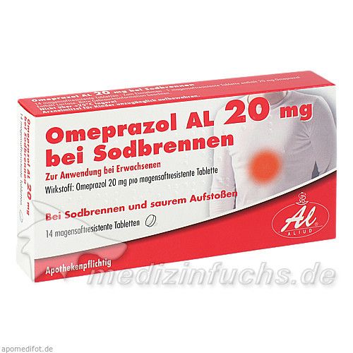 Omeprazol AL 20MG bei Sodbrennen, 14 ST