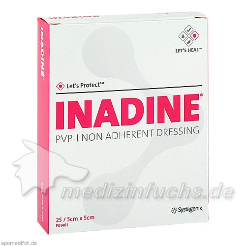 INADINE SALBENGAZE mit PVP Iod 5X5CM, 25 ST