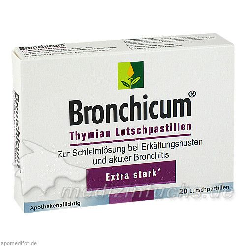 Bronchicum Thymian Lutschpastillen, 20 ST