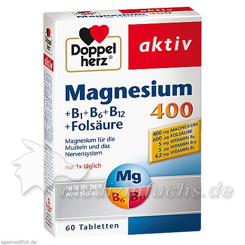 Doppelherz Magnesium 400mg Tabl., 60 ST