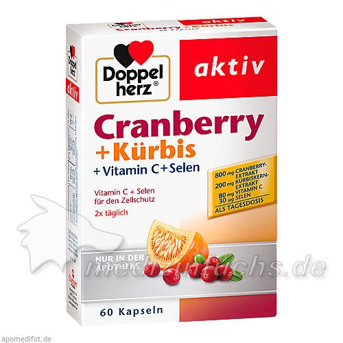 Doppelherz Cranberry + Kürbis Kaps., 60 ST