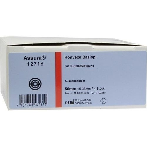 ASSURA Konvexe Basisplatten ausschneidbar R. 50mm, 4 ST