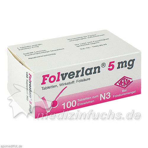 FOLVERLAN 5MG, 100 ST