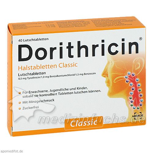 DORITHRICIN HALSTABLETTEN Classic, 40 ST