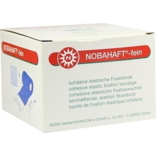 NOBAHAFT-FEIN 20mX6cm blaue Kohäsive Fixierbinde, 1 ST