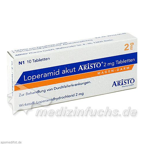 Loperamid akut Aristo 2mg Tabletten, 10 ST