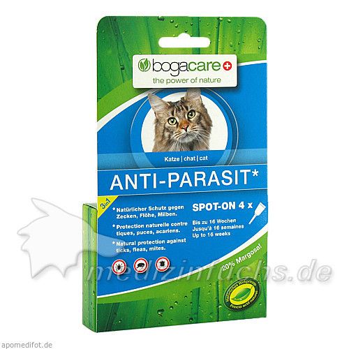 bogacare ANTI-PARASIT Spot on Katze, 4X0.75 ML