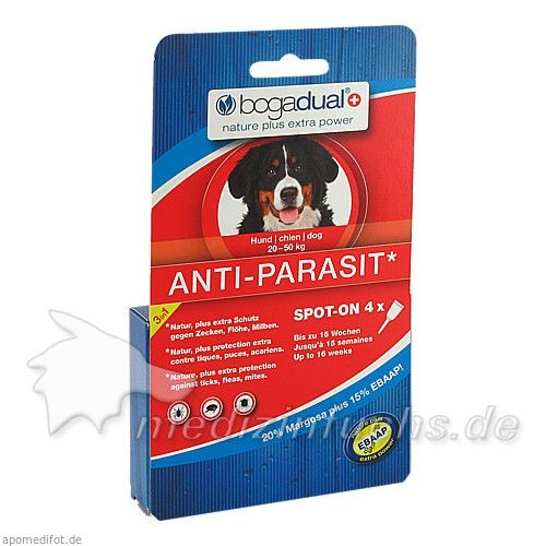 bogadual ANTI-PARASIT Spot-On Hund gross, 4X2.5 ML