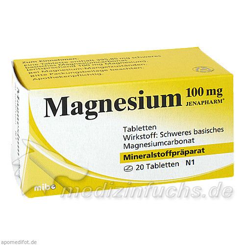 Magnesium 100mg Jenapharm Tabletten, 20 ST