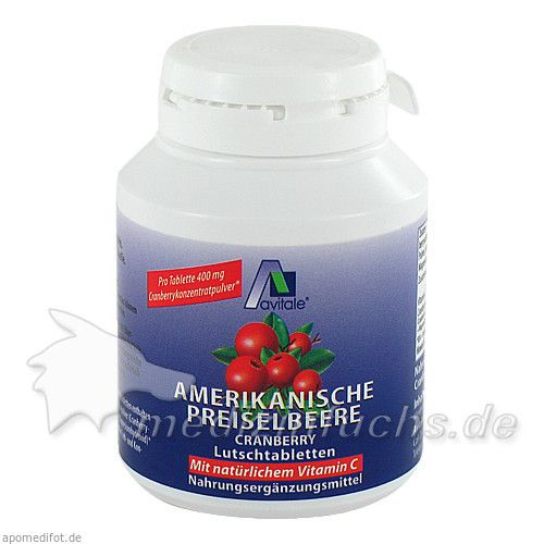 PREISELBEERE AMERIKAN. Lutschtabletten, 60 ST