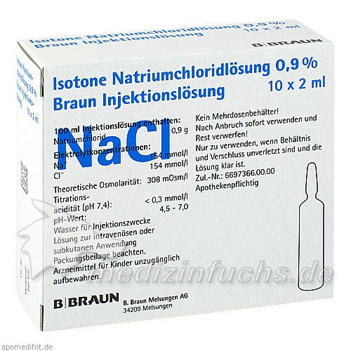 KOCHSALZ 0.9% ISOTON, 10X2 ML