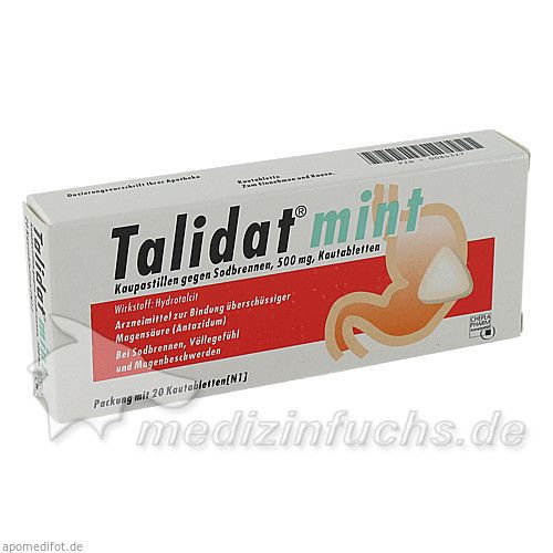 TALIDAT mint Kaupastillen gegen Sodbrennen, 20 ST