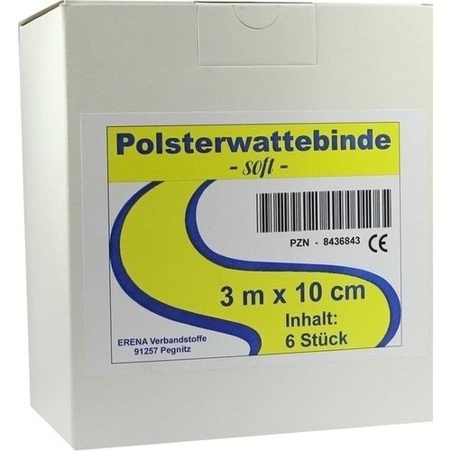 ERENA Polsterwattebinde soft 3mx10cm, 6 ST