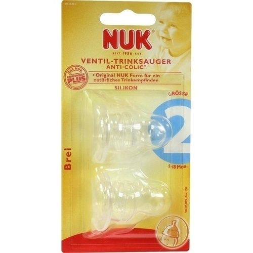 NUK Ventilsauger für Brei Gr.2 Silikon, 2 ST