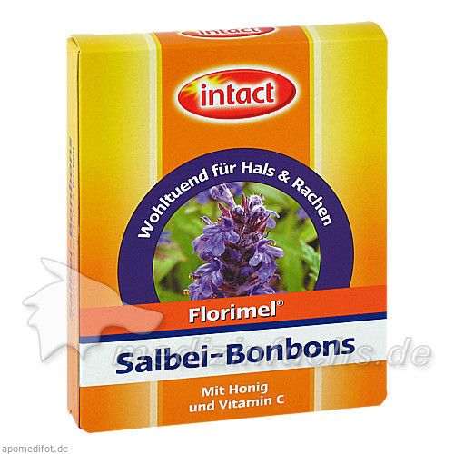 FLORIMEL Salbeibonbons mit Vitamin C, 50 G