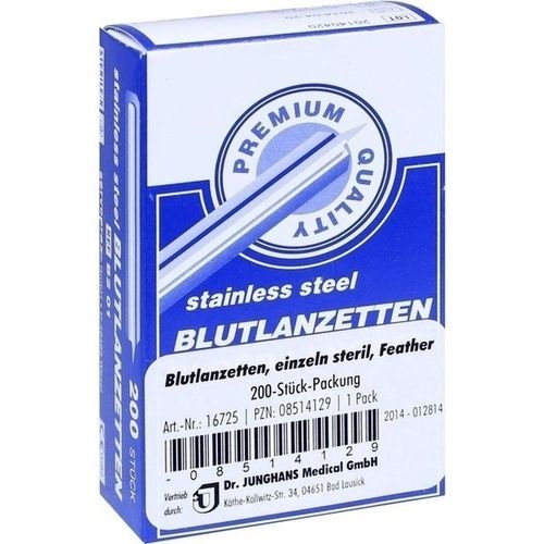 Blutlanzetten einzeln steril Feather, 200 ST